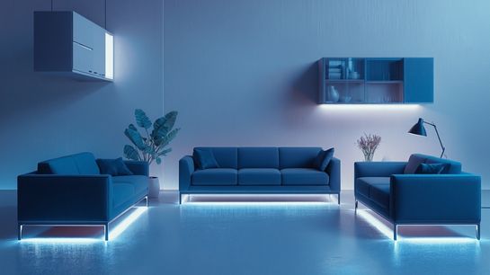 Where to place LED strip lights: Under furniture