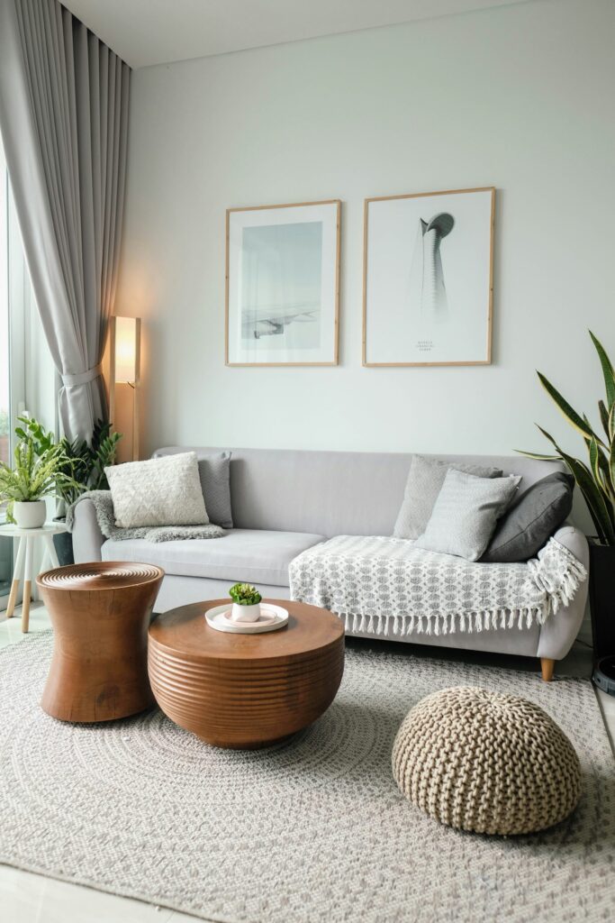 Apartment Décor with consistent colour scheme.